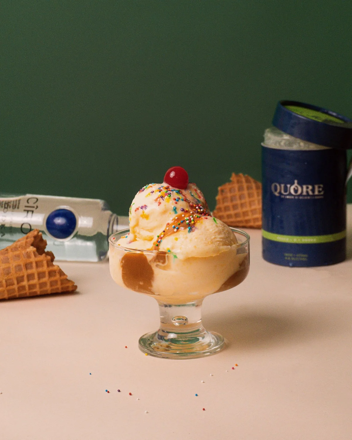 Quore Gelato artisan sundae
